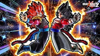 NEW SSJ4 GOGETA amp VEGITO FUSION MOVESET Dragon Ball Xenoverse 2 Custom SSJ4 Gogito Skills amp Combos [upl. by Kalam]