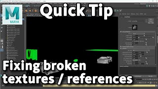 Maya Quick Tip Fixing broken textures and references [upl. by Arlin]