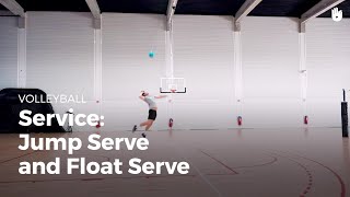 Service jump serve and float serve  Volleyball [upl. by Almeria]