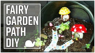 Outdoor Fairy Garden Path DIY  Movable and Reusable [upl. by Nwahsud775]