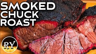 Smoked Chuck Roast On The Weber Kettle [upl. by Nikolai]