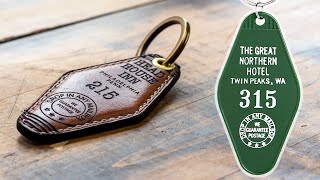 Making A Laser Engraved And HandStitched Vintage Style Leather Hotel Key [upl. by Montanez256]