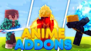 Top 5 COOLEST Anime Addons 120 MCPE amp Minecraft Bedrock [upl. by Nagah]