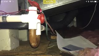 Repairing a Cracked Leaking AC Condensate Drain Trap [upl. by Seldun]