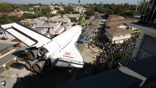 Space shuttle Endeavours trek across LA Timelapse [upl. by Ninnahc827]