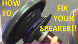 HOW TO REPAIR A SUBWOOFER  FOR REAL [upl. by Onitsuj932]