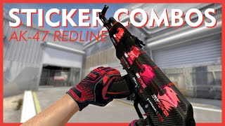 AK47 Redline Sticker Combinations in CSGO 2019 [upl. by Ebberta]