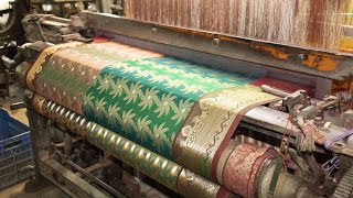 Fine Peace of Weaving by Jacquard Loom [upl. by Inot388]