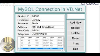 How to Connect MySQL Database in Visual Basic Net  Full Tutorial [upl. by Atiuqes388]