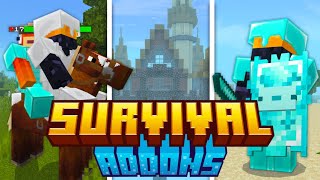 BEST Survival Addons for MCPE 120 [upl. by Eniarol882]