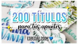 200 TITULOS fáciles con lettering  ESPECIAL 200K  Nombres con lettering DanielaGmr ♥ [upl. by Eve]