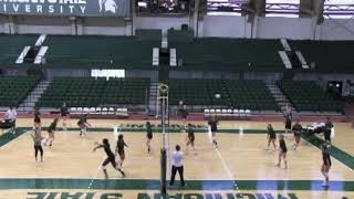 Michigan State Volleyball Serve Receive Drill [upl. by Otreblada]