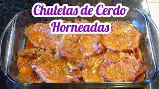 CHULETAS DE CERDO AL HORNO [upl. by Joacima947]