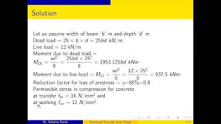 Prestressed concrete beam design Example 2 [upl. by Daas]