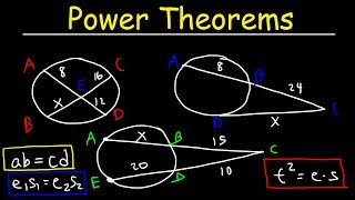 Power Theorems  Chords Secants amp Tangents  Circle Theorems  Geometry [upl. by Adyela]