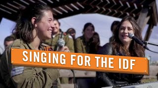 Israeli Singer Performing with IDF Female Combat Commander [upl. by Amandy]