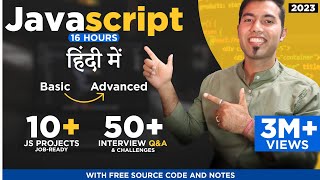 JavaScript Complete Tutorial in Hindi 🚀 Free Notes  Codes [upl. by Aimar]