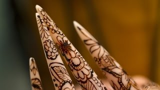 Nail Art Henna on Stiletto [upl. by Bartram]