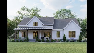 MODERN FARMHOUSE PLAN 00900294 WITH INTERIOR [upl. by Derrick]