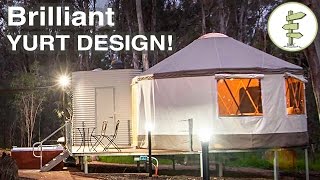 Brilliant Yurt Design  Mixing Tradition with Super Modern Construction [upl. by Phipps465]