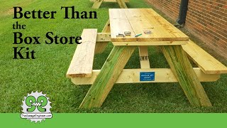 Easy Picnic Table Build for a School  The Garage Engineer [upl. by Krystal]