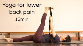 Yoga for lower back pain 15min [upl. by Nodnarg971]