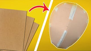 How To Make Basic Mask From Cardboard type 3  Free Templates  Amin DIY amp Crafts [upl. by Triplett854]