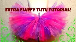 HOW TO MAKE A NO SEW TUTU  Extra fluffy [upl. by Aivato]