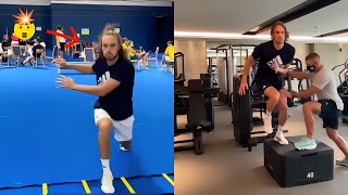 Stefanos Tsitsipas Tennis Leg Explosive Training [upl. by Ahsilaf]