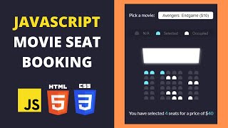 Build a Movie Seat Booking App using JavaScript  JavaScript Beginner Projects [upl. by Olim626]