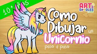 Como dibujar un UNICORNIO con alas paso a paso [upl. by Kielty359]