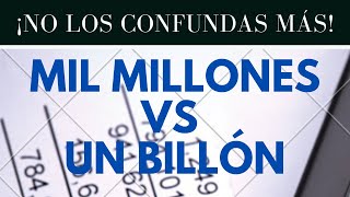 La diferencia entre UN BILLÓN y MIL MILLONES [upl. by Felecia]