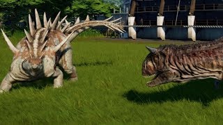 Jurassic World Evolution  Chungkingosaurus vs Carnotaurus 1080p 60FPS [upl. by Marola]