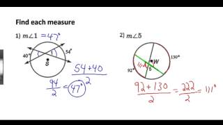 Secants Tangents and Angle Measures [upl. by Pris]