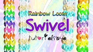 NEW REVERSIBLE Swivel Rainbow Loom Bracelet Tutorial  How To [upl. by Dehsar]