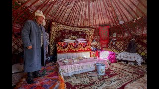 Erecting a Yurt in Kyrgyzstan  How to Put up a Yurt [upl. by Enyamrahs529]