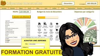 Créer une application de budget mensuel sur excel à partir de zéro [upl. by Sandi]