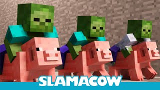 Pig Racing  Minecraft Animation  Slamacow [upl. by Adnorat]