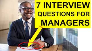 7 MANAGER Interview Questions and Answers PASS [upl. by Aw]