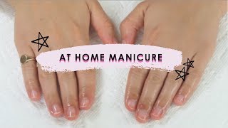 AT HOME MANICURE  for beginners [upl. by Ahsiet218]