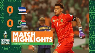 HIGHLIGHTS  Cape Verde 🆚 South Africa  TotalEnergiesAFCON2023  Quarter Finals [upl. by Atokad]