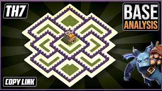 BEST Ultimate TH7 HYBRIDTROPHYdefense Base 2020 Town Hall 7 Hybrid Base Design  Clash of Clans [upl. by Osmo]