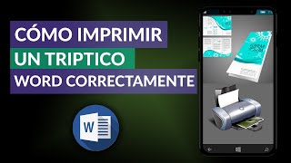 Cómo Imprimir un TRÍPTICO en Word Correctamente [upl. by Bouley]