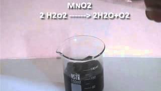 Hydrogen Peroxide and Manganese Dioxide Reaction [upl. by Axia]