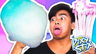 DIY How To Make PIXY STIX COTTON CANDY [upl. by Sherj]