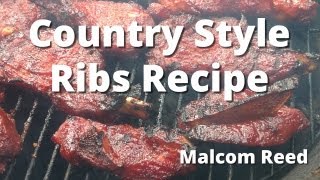 Country Style Ribs  How To Smoke Country Ribs Recipe [upl. by Eibocaj]