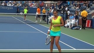 Sania Mirza and Colin Fleming US Open 2012 mixed doubles quarterfinal clip [upl. by Nmutua]