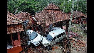 Tsunami leaves hundreds dead in Indonesia [upl. by Tiffi47]