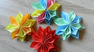 Origami Blume falten DIYOrigami Flower [upl. by Alyakim]