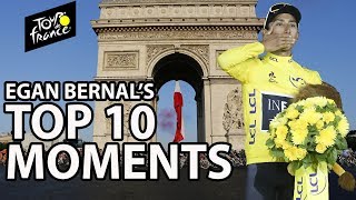 Tour de France 2019 Egan Bernals top 10 moments  NBC Sports [upl. by Annaiuq653]